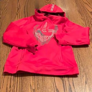Red under armor football hoodie